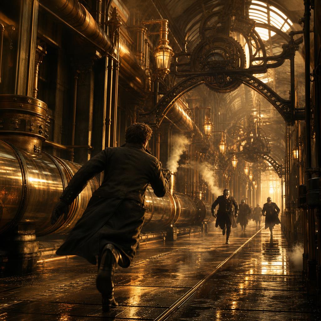 Pursuit Through the Brass Corridors